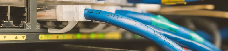 cables going into a modem